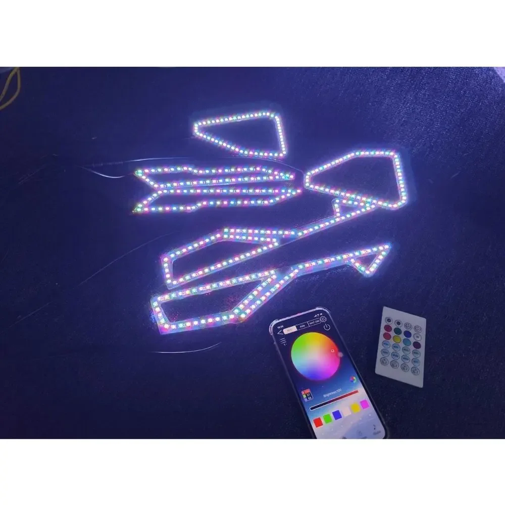 6PCS RGB Dream Color CHASING Addressable LEDs Overlay Lighting LED Lights Ang...